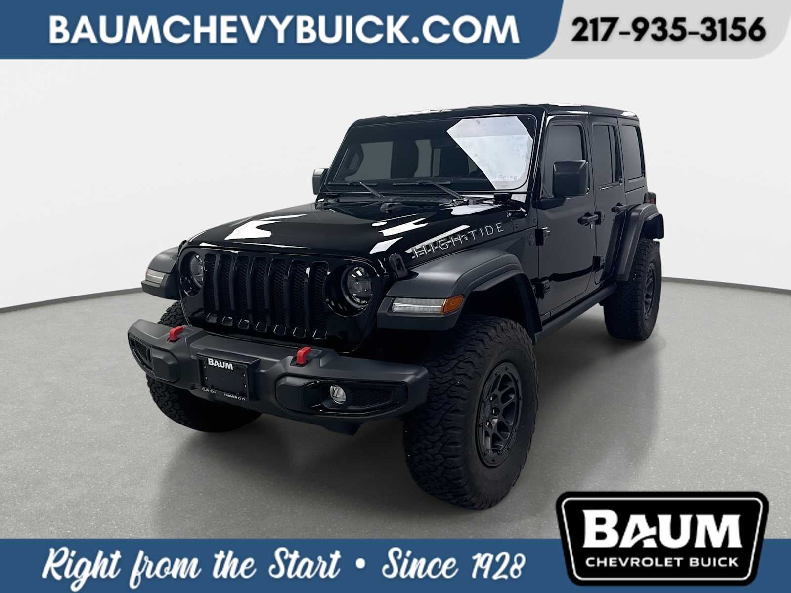 2023 Jeep Wrangler High Tide in Black — front three-quarter view
